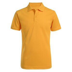 Nautica Boys Uniform Short Sleeve Performance Stretch Polo - Gold, NWT, Size L